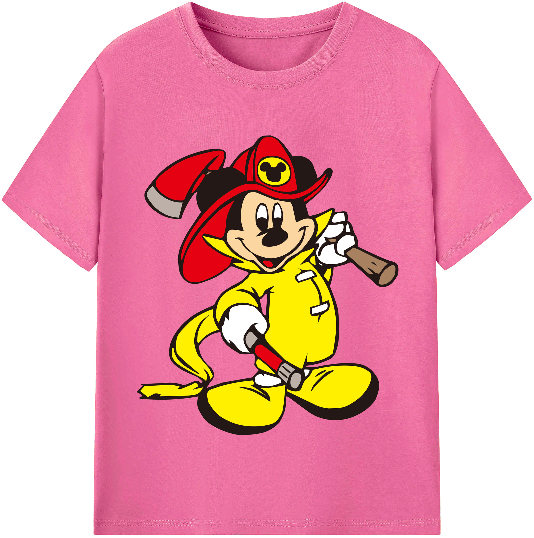 （画像用） ミッキーマウス Mickey Mouse レディースカジュアルプリントTシャツ（綿100％）